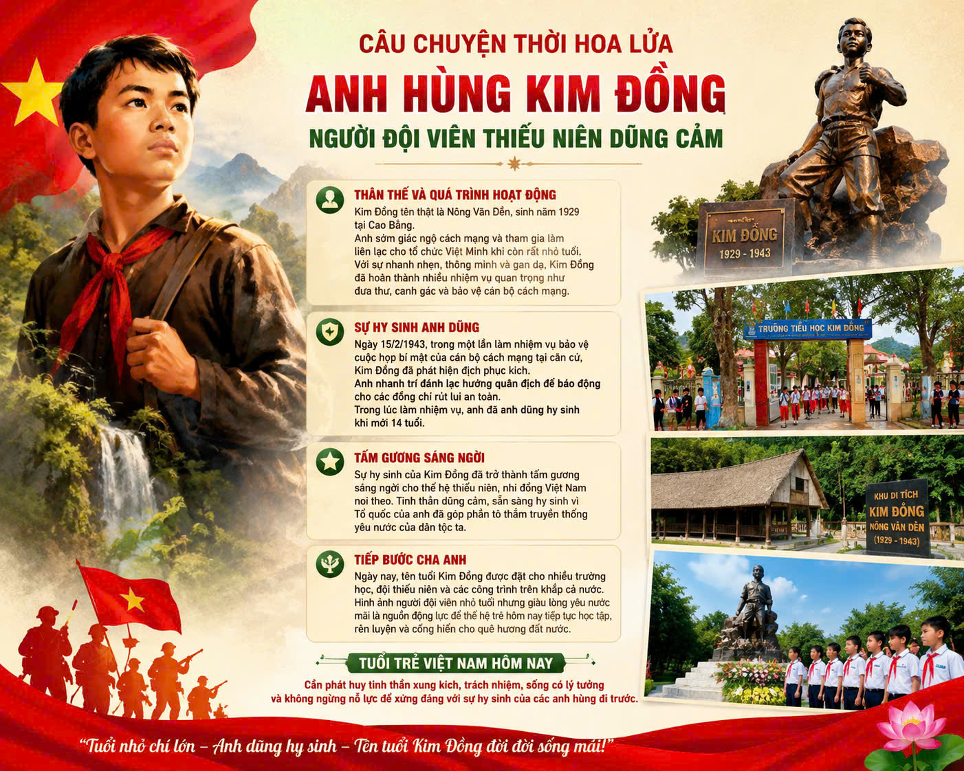 Anh hùng Kim Đồng – Người đội viên thiếu niên dũng cảm