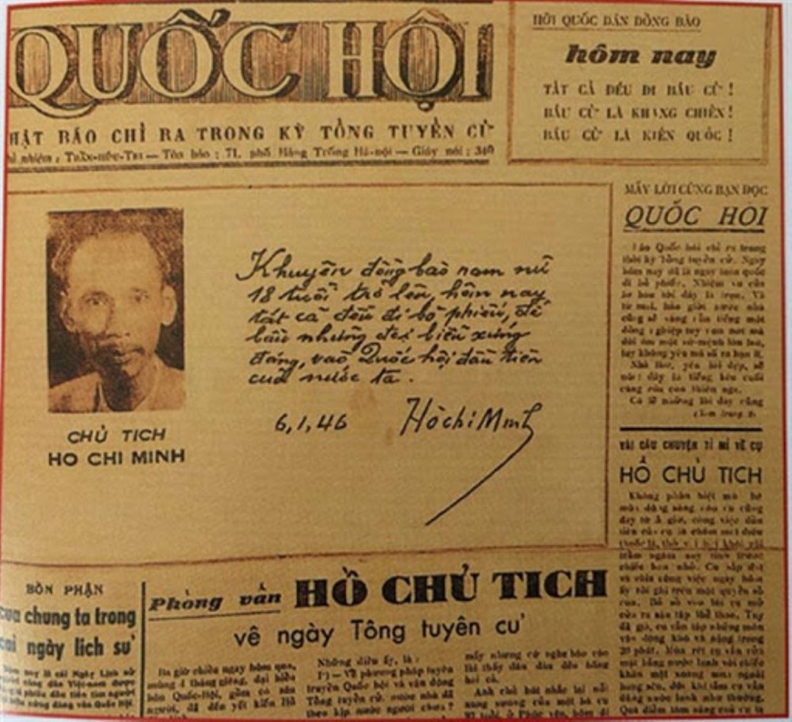 Cuộc tổng tuyển cử đầu tiên của nước Việt Nam Dân chủ Cộng hòa (6/1/1946)