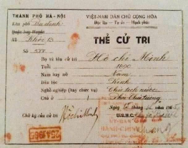 TẤM THẺ CỬ TRI SỐ 577 VÀ SỰ TINH TẾ CỦA BÁC HỒ