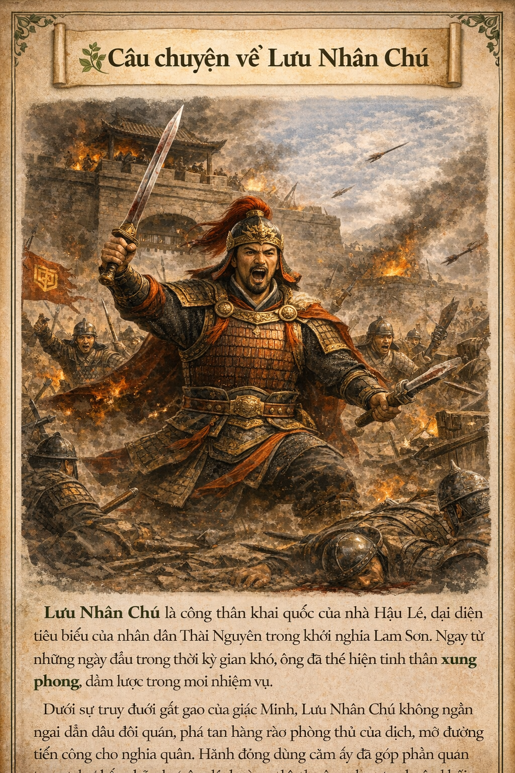 Người mở đường dũng cảm – Lưu Nhân Chú