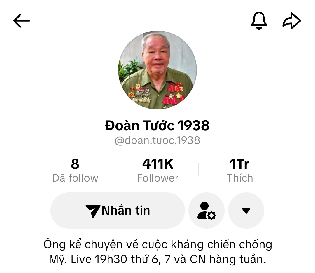 "Tự do, hòa bình không phải dễ. Có được bây giờ, cố gắng mà giữ”—cựu chiến binh Quách Minh Sơn.