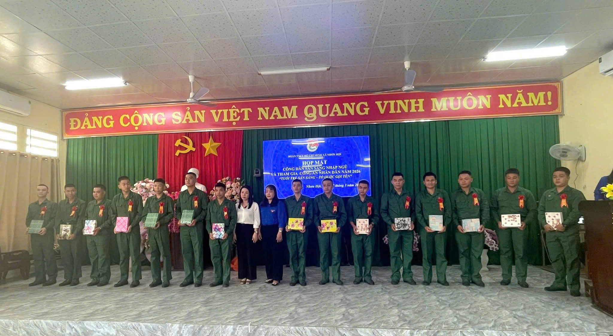 Tuổi trẻ Nhơn Hội họp mặt công dân sẵn sàng nhập ngũ năm 2026