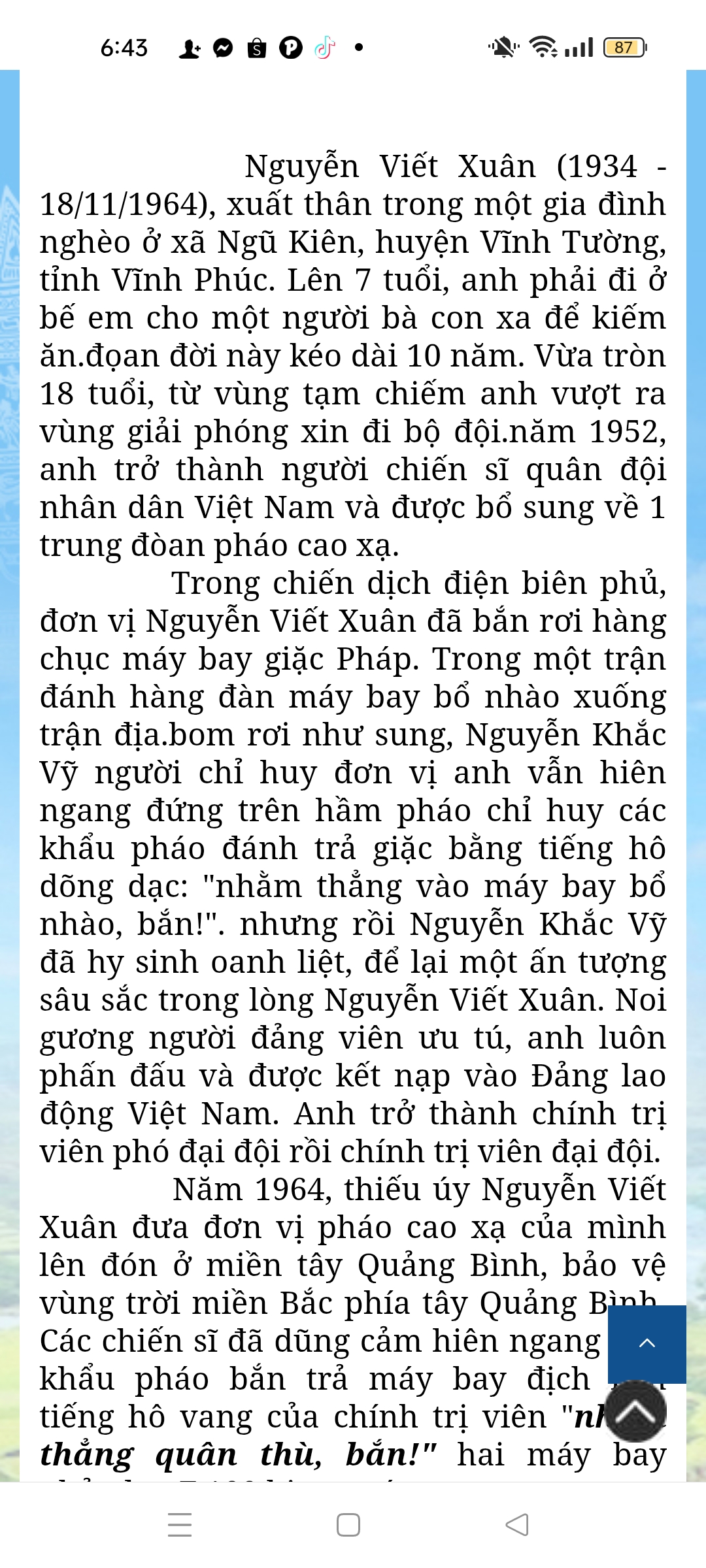 Nguyễn Viết Xuân - Sự dũng cảm quật cường và sự hi sinh anh dũng cho dân tộc
