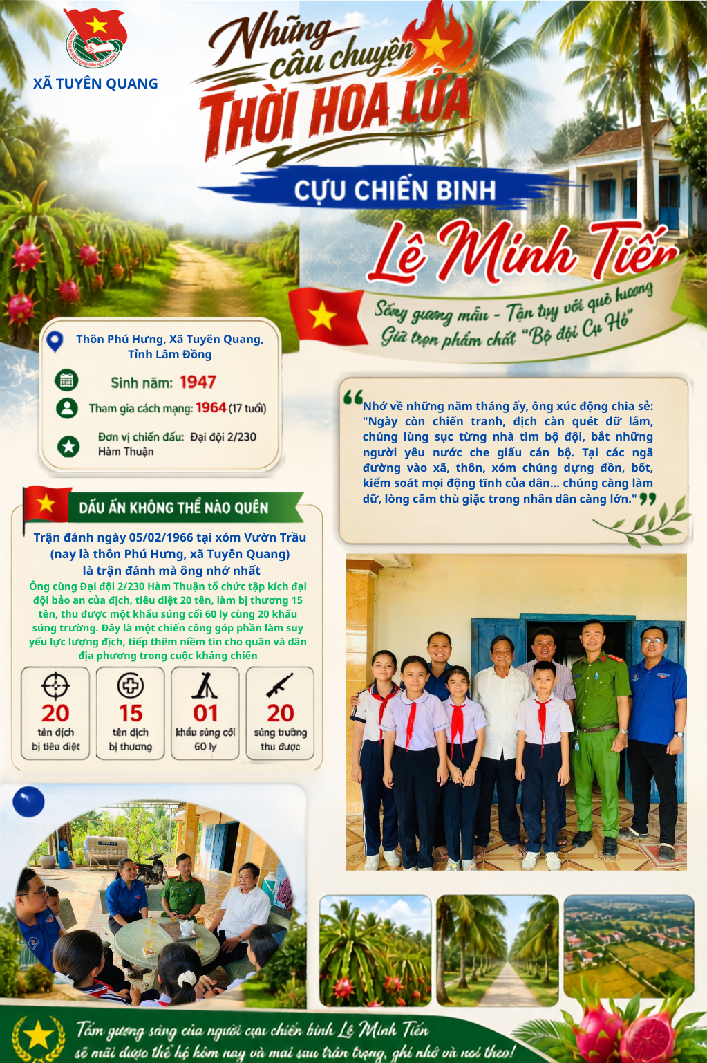 CỰU CHIẾN BINH LÊ MINH TIẾN - XÃ TUYÊN QUANG
