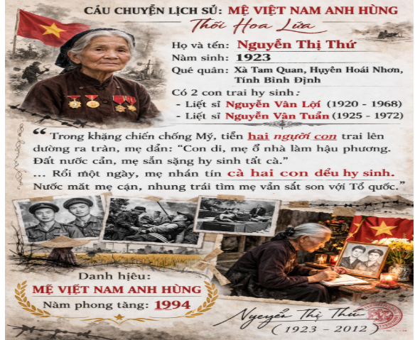 CÂU CHUYỆN THỜI HOA LỬA- NGUYỄN THỊ THỨ