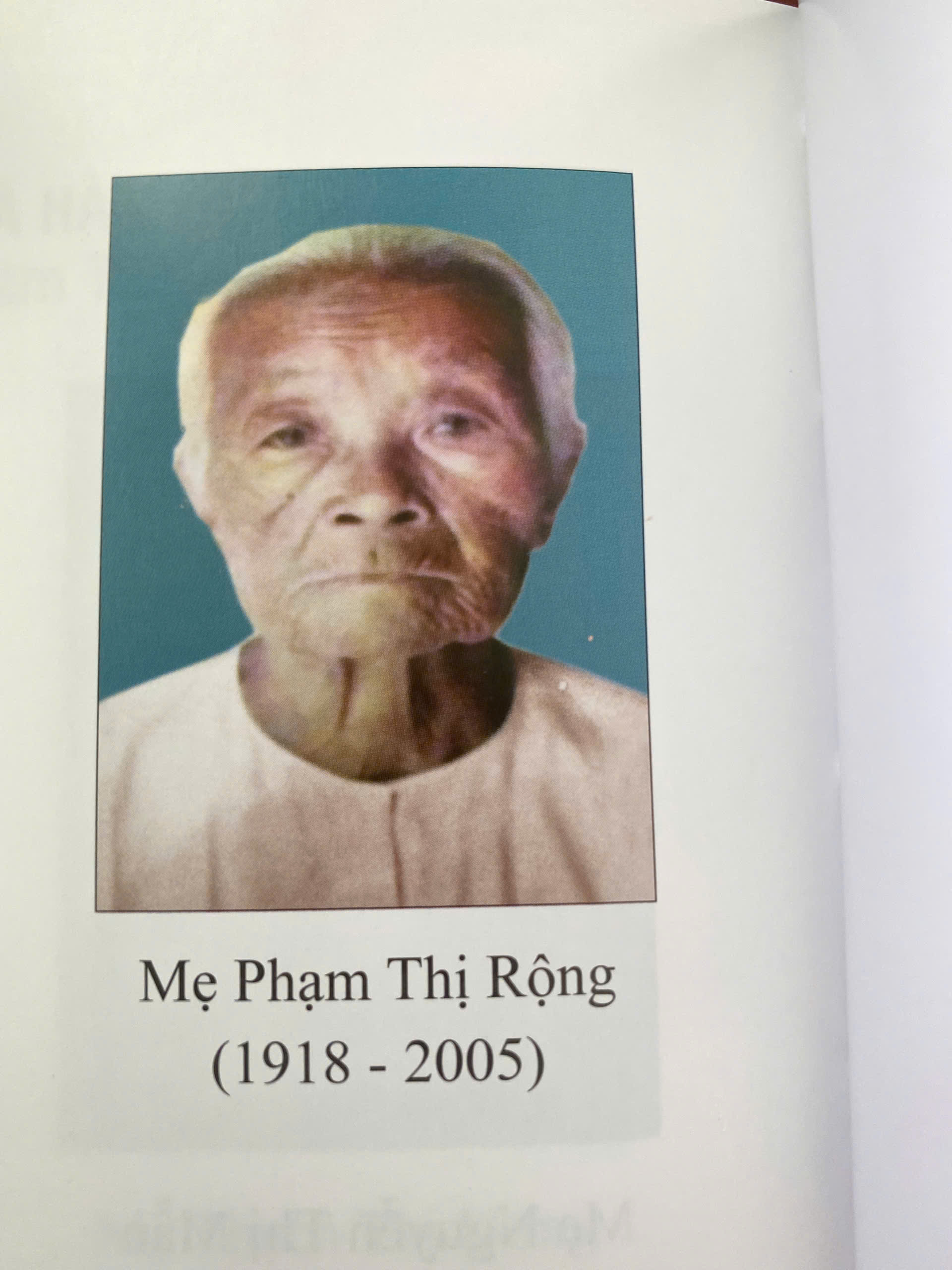 câu chuyện thời hoa lửa của mẹ PHẠM THỊ RỘNG