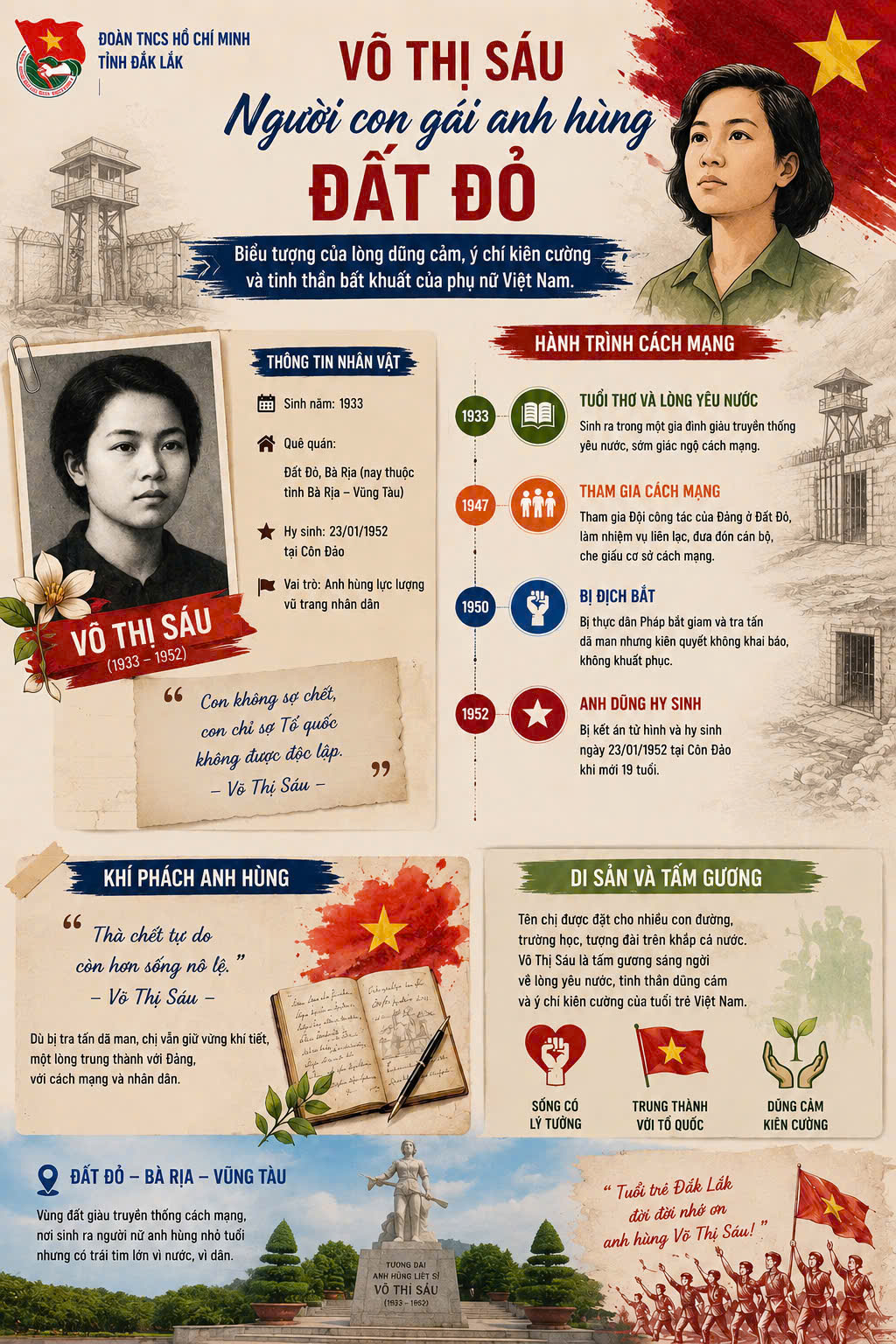 câu chuyện thời hoa lửa Võ Thị Sáu - Bông hoa đỏ bất tử của dân tộc Việt Nam Tổ 2 DC22GTH01