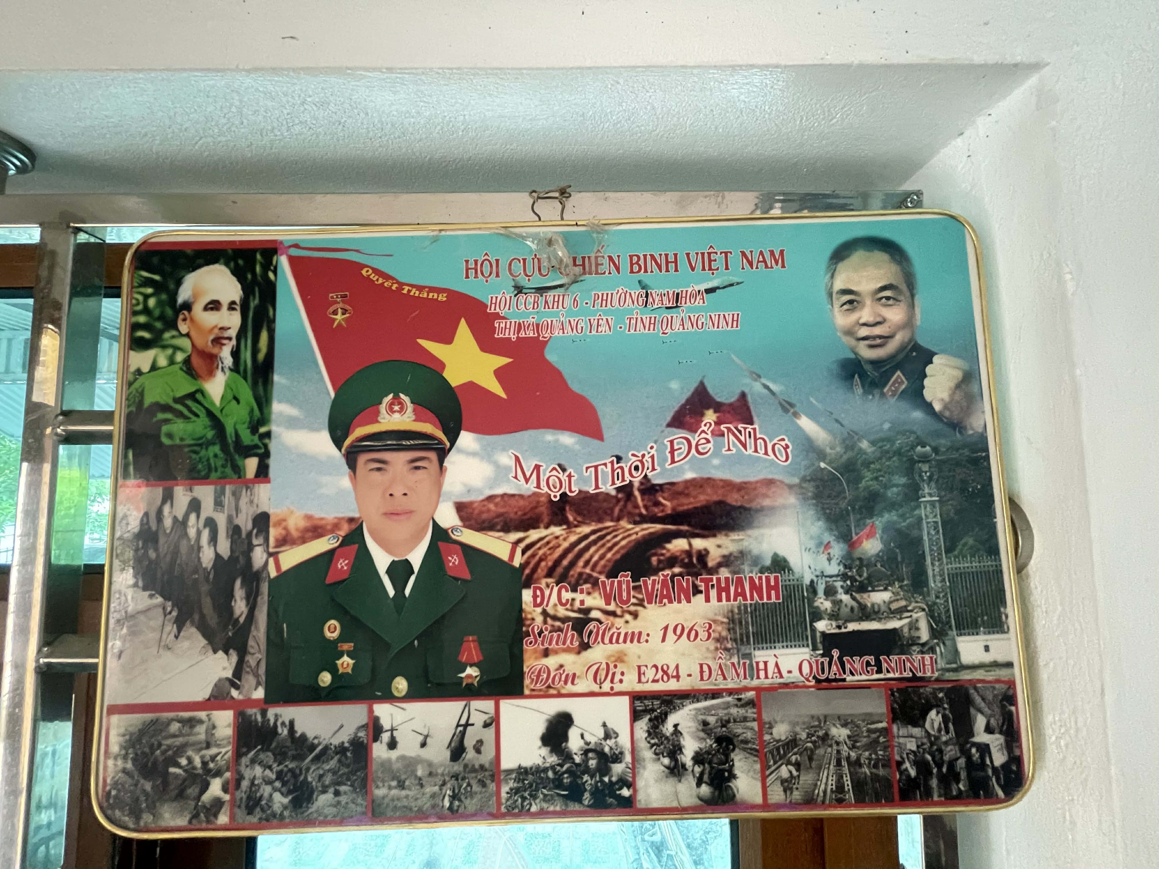  bảng kỷ niệm/tranh lưu niệm của Hội Cựu Chiến binh Việt Nam của cụ Vũ Văn Thanh