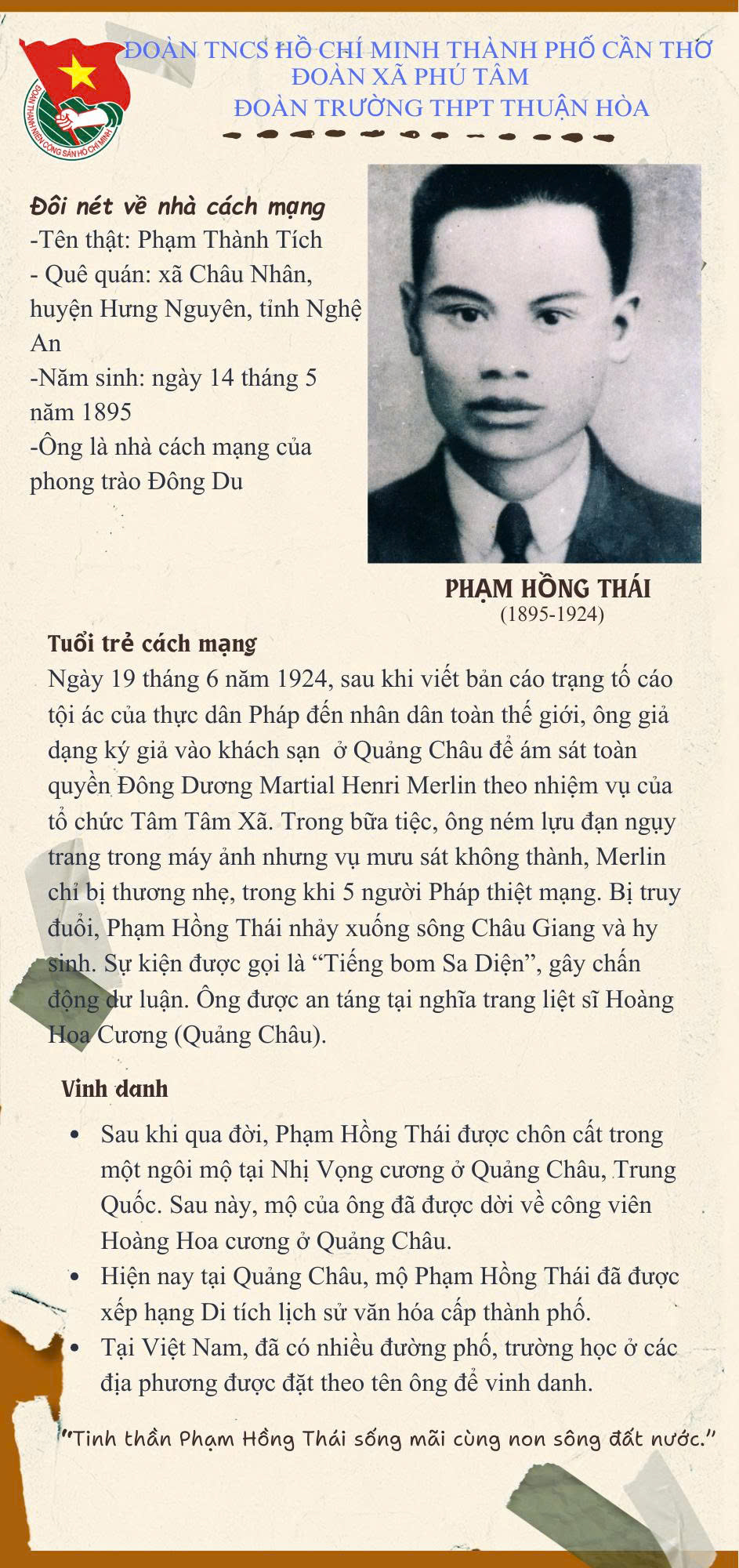 Nhà cách mạng Phạm Hồng Thái