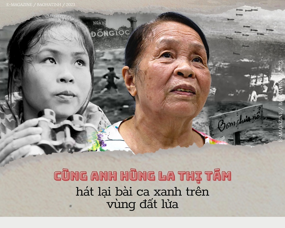 Cùng anh hùng La Thị Tám hát lại bài ca xanh trên vùng đất lửa