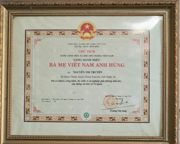 Chuyện về mẹ Việt Nam anh hùng Nguyễn Thị Truyện 