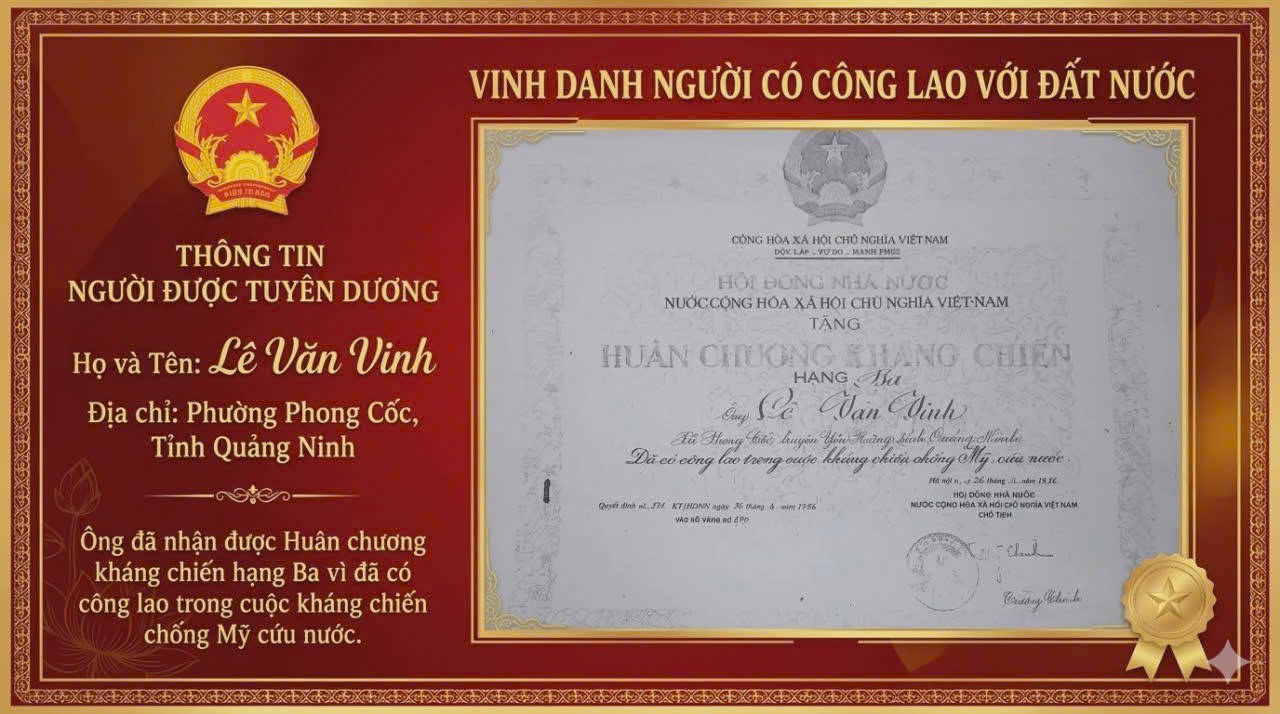 Người Cựu chiến binh có công vs Tổ Quốc