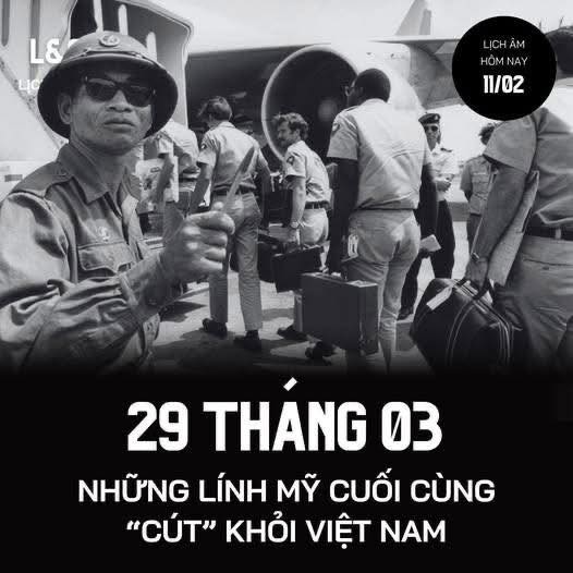 Ngày 29/3 - Những lính Mỹ cuối cùng “cút” khỏi Việt Nam