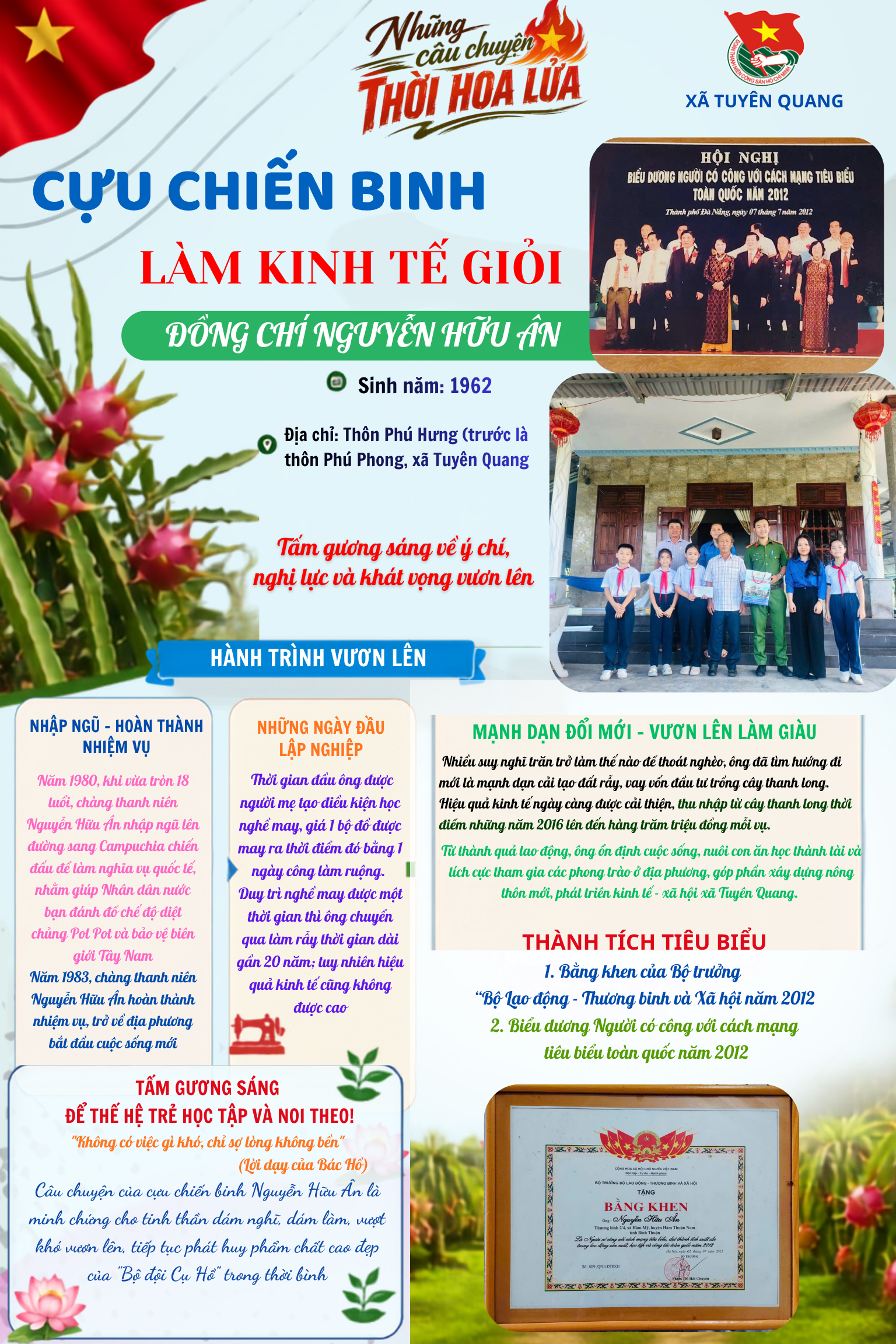 CỰU CHIẾN BINH LÀM KINH TẾ GIỎI NGUYỄN HỮU ÂN
