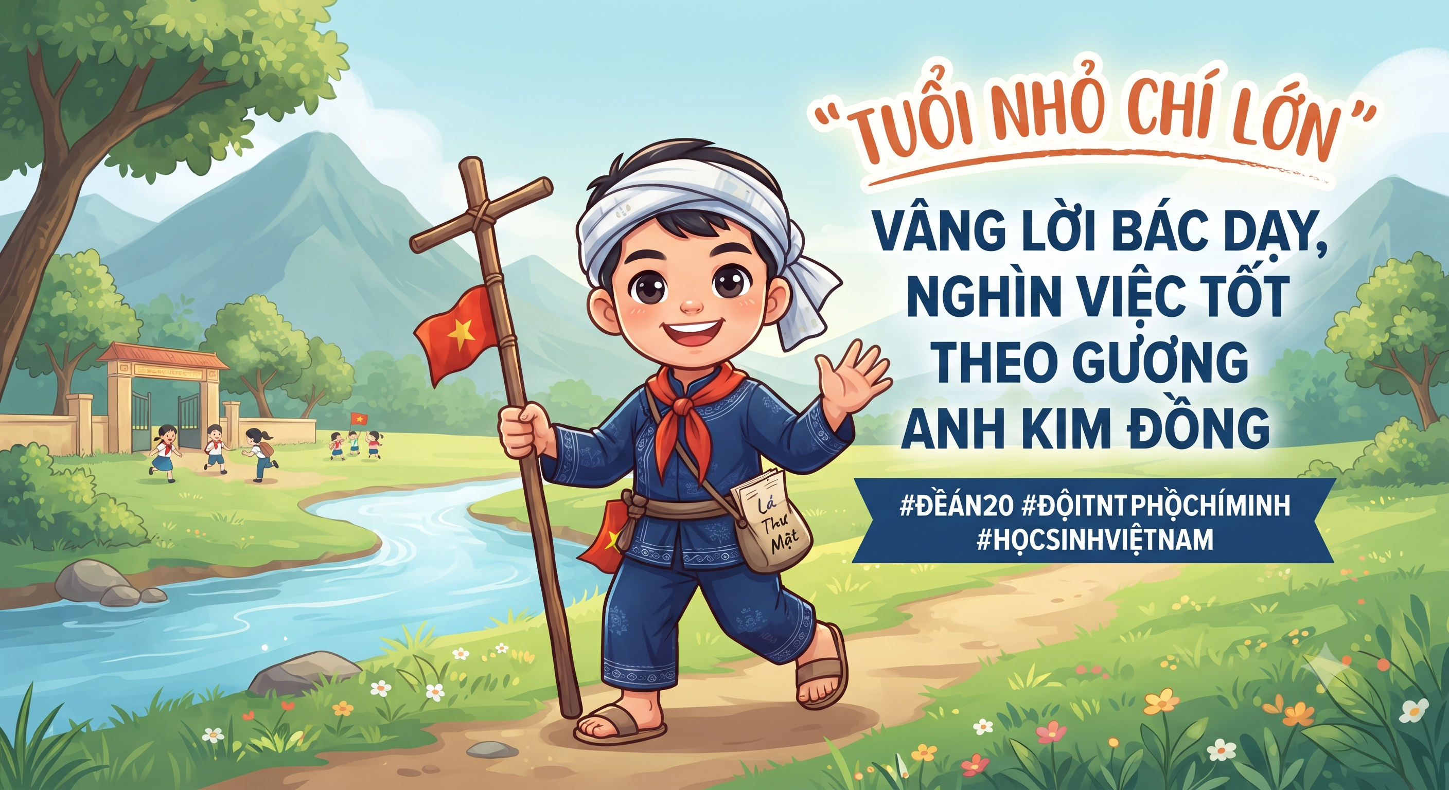 "Tuổi nhỏ chí lớn - Vâng lời Bác dạy, nghìn việc tốt theo gương anh Kim Đồng"
