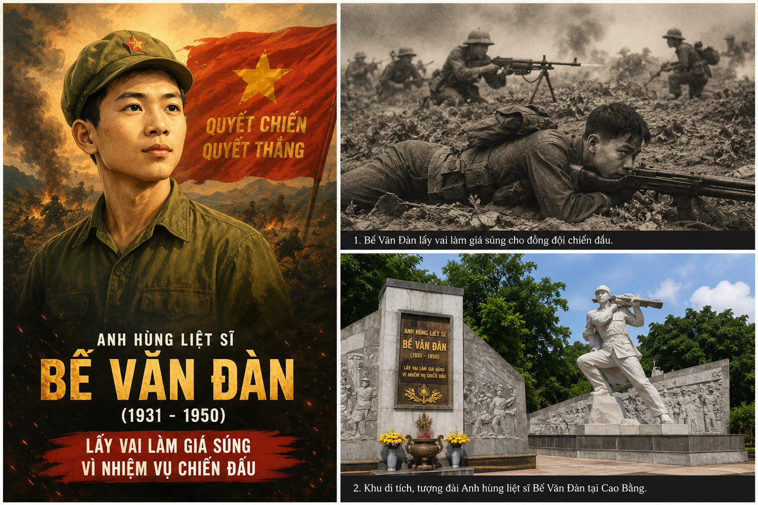 BẾ VĂN ĐÀN – NGƯỜI CHIẾN SĨ LẤY VAI LÀM GIÁ SÚNG