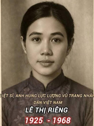 Liệt Sĩ , Anh HÙNG LỰC LƯỢNG VŨ TRANG NHÂN DÂN VIỆT NAM LÊ THỊ RIÊNG