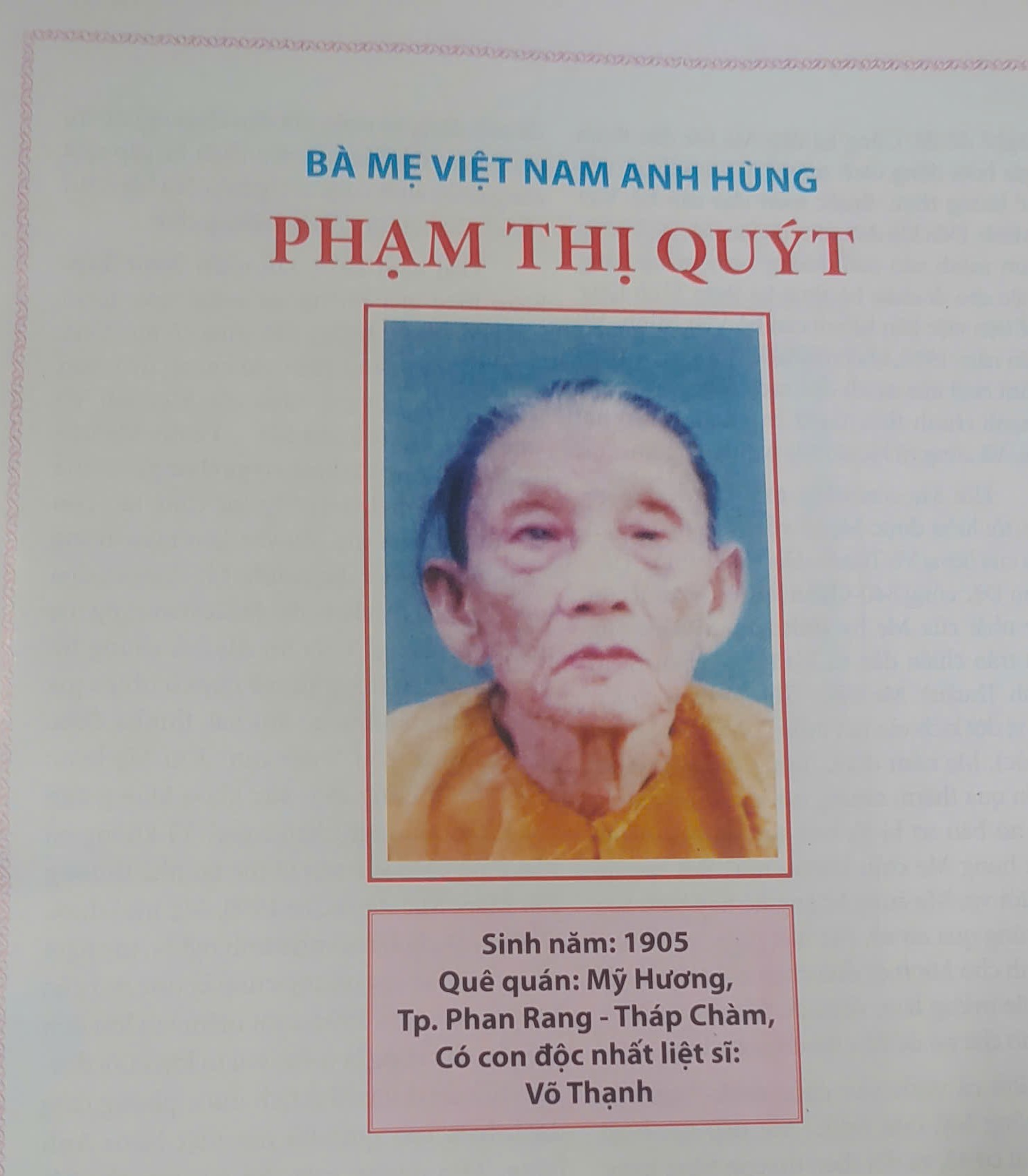 Mẹ và người con Đại đội trưởng Tiểu đoàn Đặc công 840