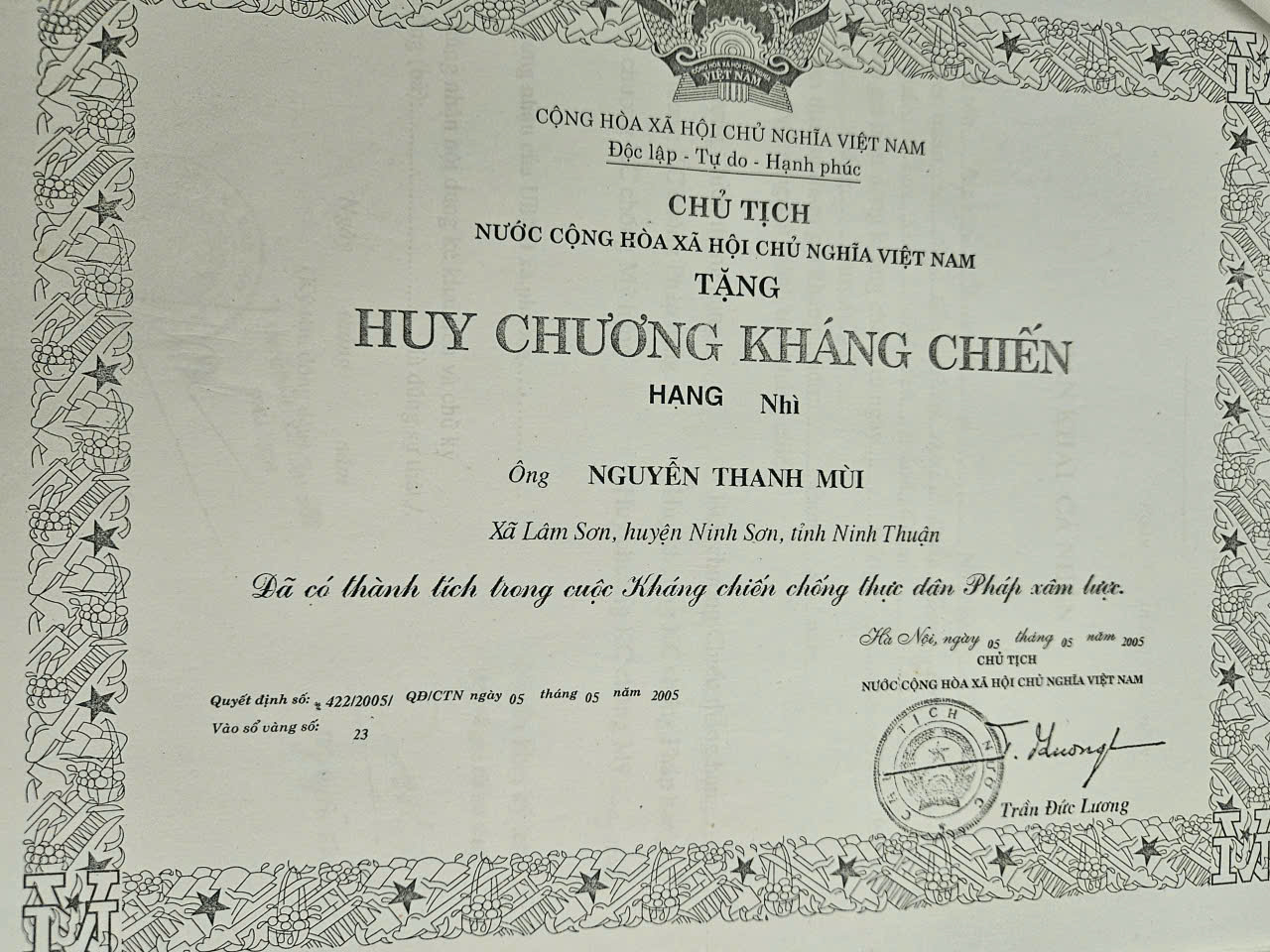 Dấu chân người đi qua những năm tháng hoa lửa (Ông Nguyễn Thanh Mùi)
