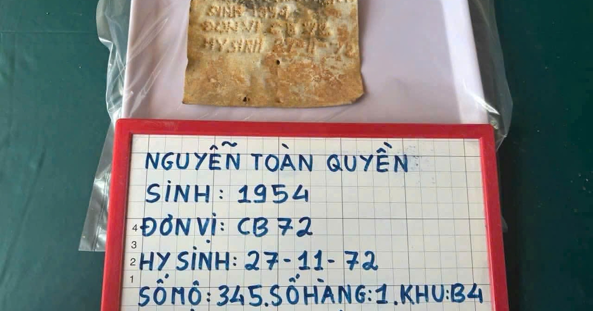 Tìm lại danh tính liệt sĩ Nguyễn Toàn Quyền sau hơn nửa thế kỷ tại Đà Nẵng