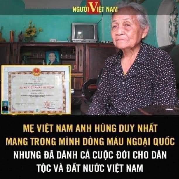 MẸ VIỆT NAM ANH HÙNG DUY NHẤT LÀ NGƯỜI NƯỚC NGOÀI