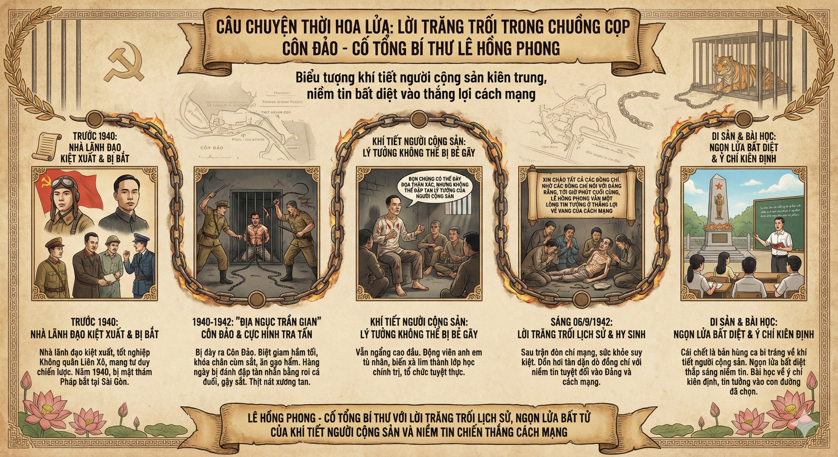 LỜI TRĂNG TRỐI TRONG CHUỒNG CỌP CÔN ĐẢO