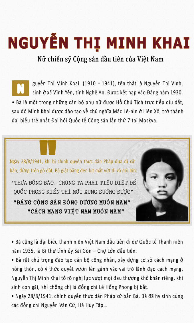 NỮ CHIẾN SỸ CỘNG SẢN ĐẦU TIÊN CỦA VIỆT NAM
