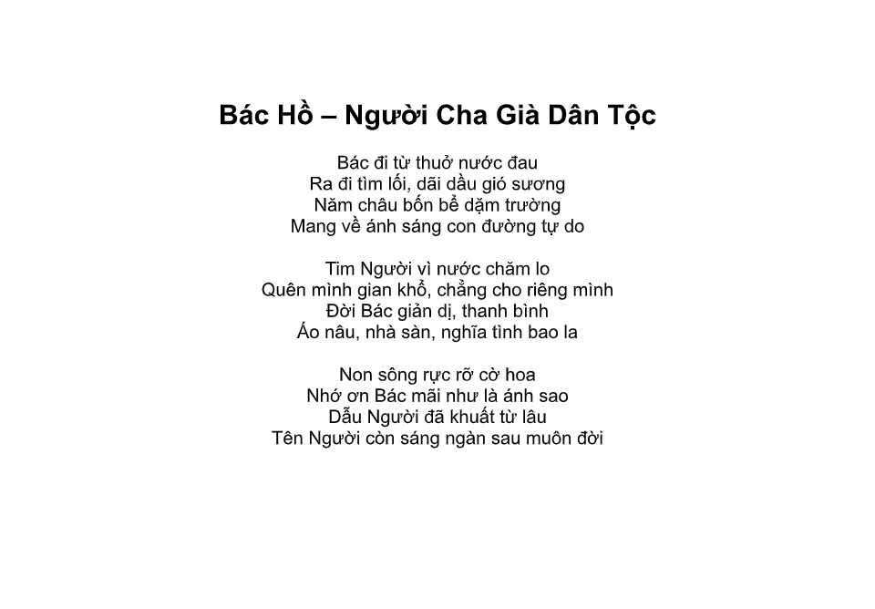 Thơ về Bác