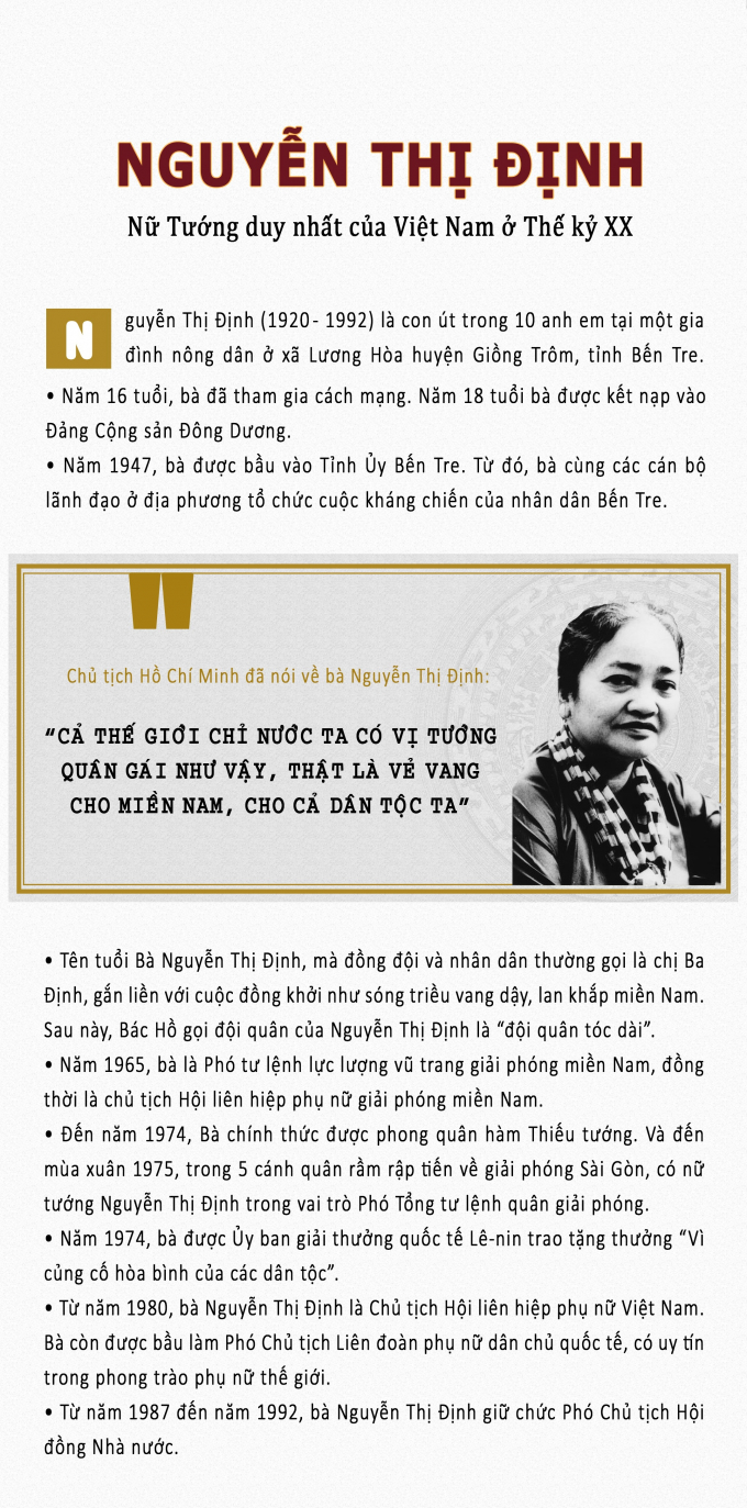 NỮ TƯỚNG ĐẦU TIÊN CỦA VIỆT NAM Ở THẾ KỶ XX