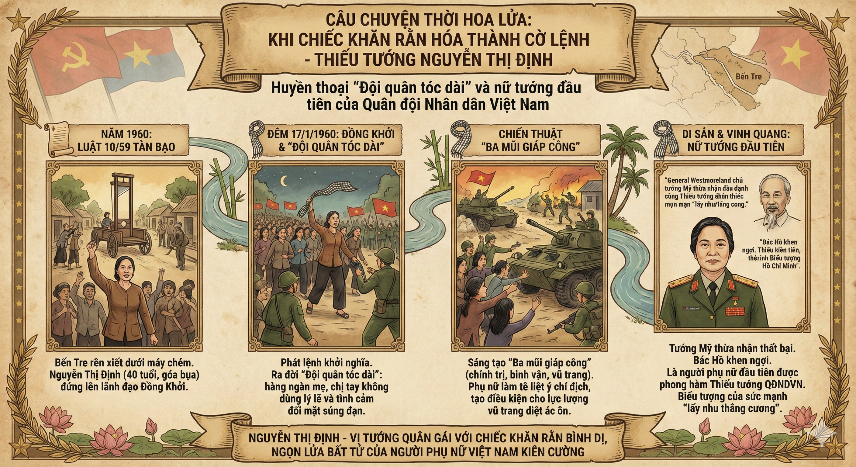 KHI CHIẾC KHĂN RẰN HÓA THÀNH CỜ LỆNH