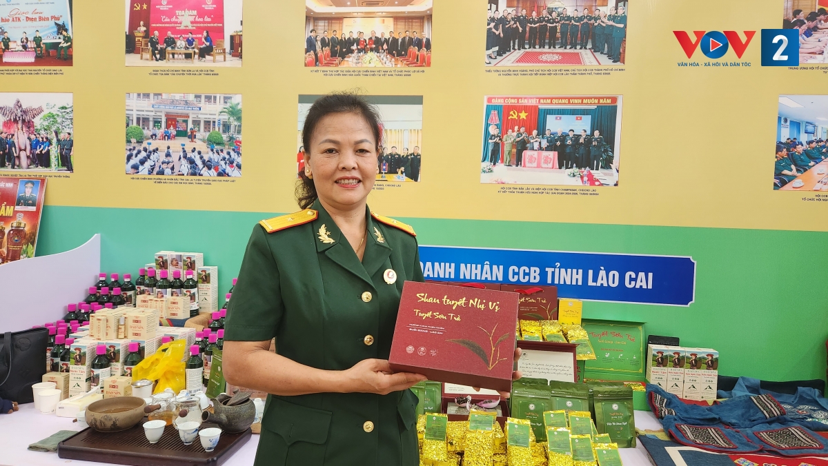 Cựu chiến binh Lâm Thị Kim Thoa - Giám đốc Hợp tác xã Suối Giàng chọn cây chè Shan tuyết làm hướng đi phát triển kinh tế