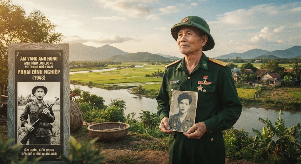 ÂM VANG ANH HÙNG: ANH HÙNG LỰC LƯỢNG VŨ TRANG NHÂN DÂN PHẠM ĐÌNH NGHIỆP (1943) – TẤM GƯƠNG KIÊN TRUNG TRÊN QUÊ HƯƠNG QUẢNG NGÃI