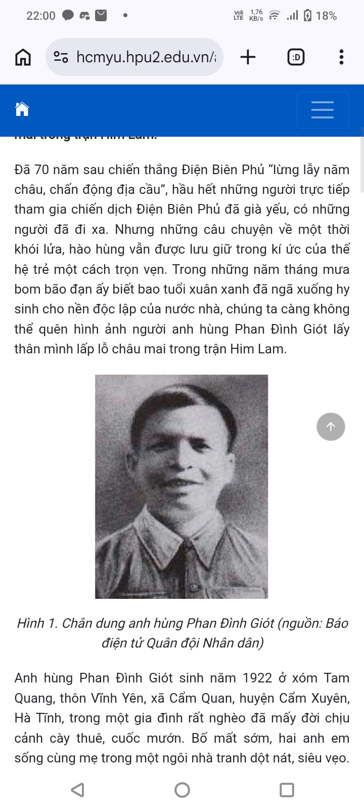 Anh hùng lực lượng vũ trang quân đội nhân dân việt nam Phan Đình Giót