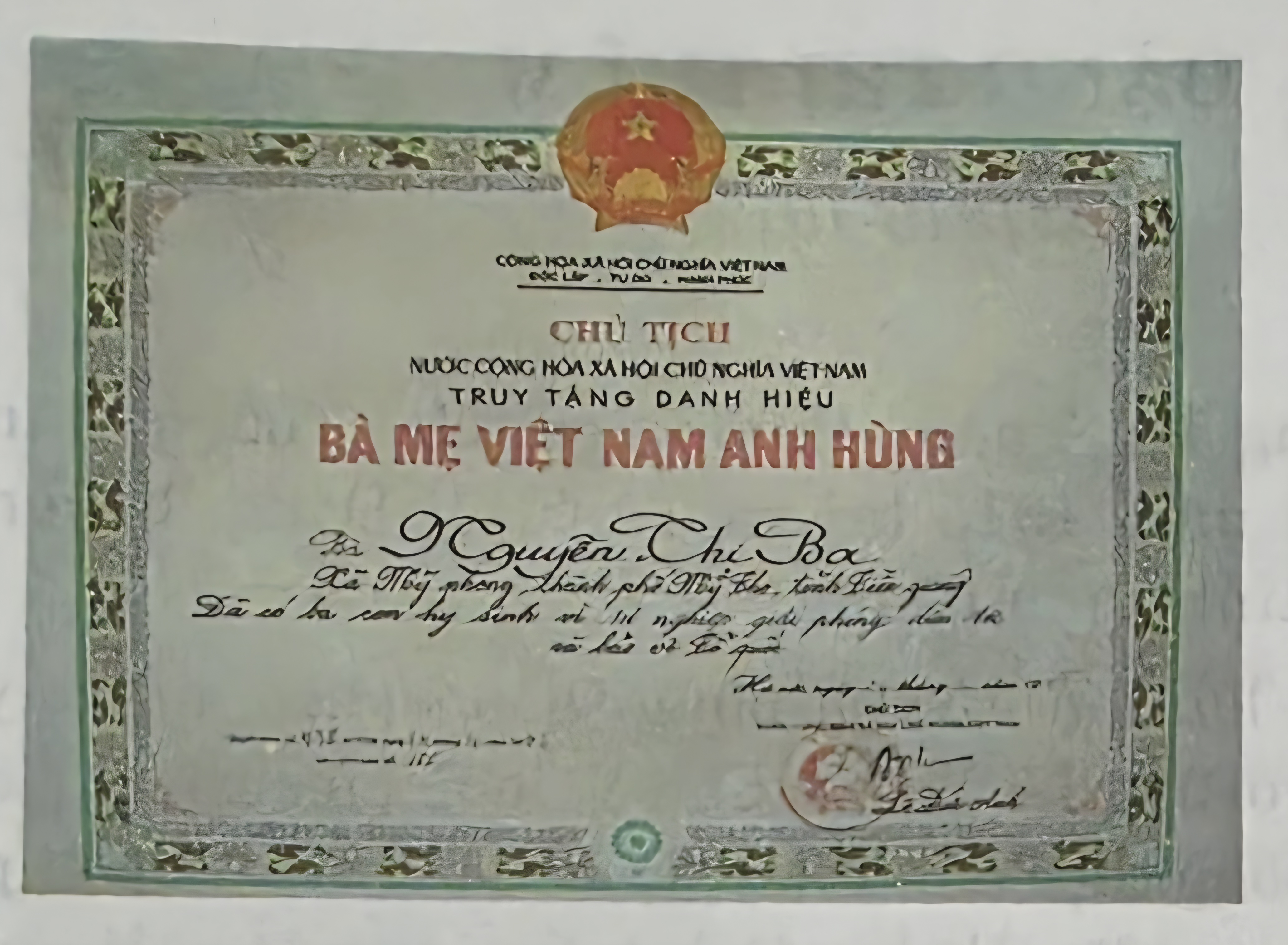 Mẹ Việt Nam Anh Hùng Nguyễn Thị Ba