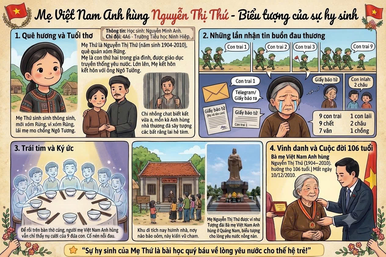 CÂU CHUYỆN LỊCH SỬ VỀ BÀ MẸ VIỆT NAM ANH HÙNG NGUYỄN THỊ THỨ ― Tấm gương sáng ngời về lòng yêu nước và sự hy sinh vĩ đại
