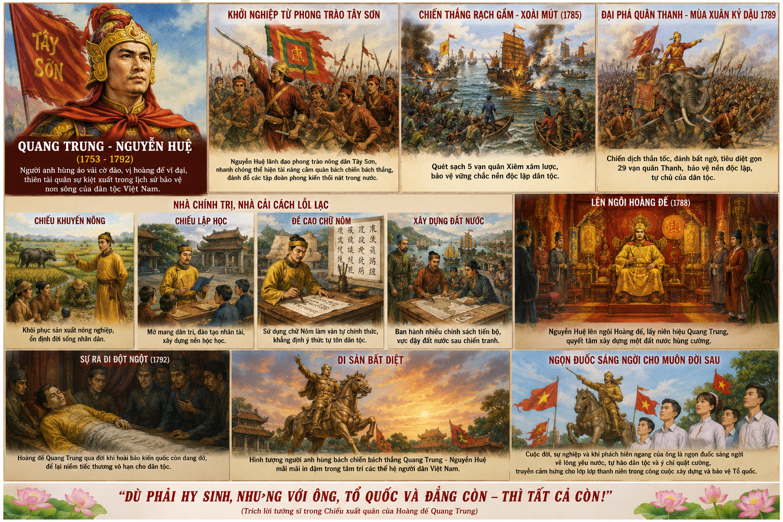 Hoàng đế Quang Trung - Nguyễn Huệ: Thiên tài quân sự và bản hùng ca bất diệt của dân tộc