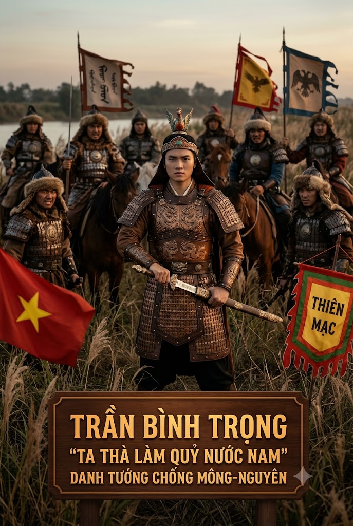 TRẦN BÌNH TRỌNG: KHÍ TIẾT ĐÔNG A VÀ LỜI THỀ "LÀM QUỶ NƯỚC NAM" BẤT TỬ