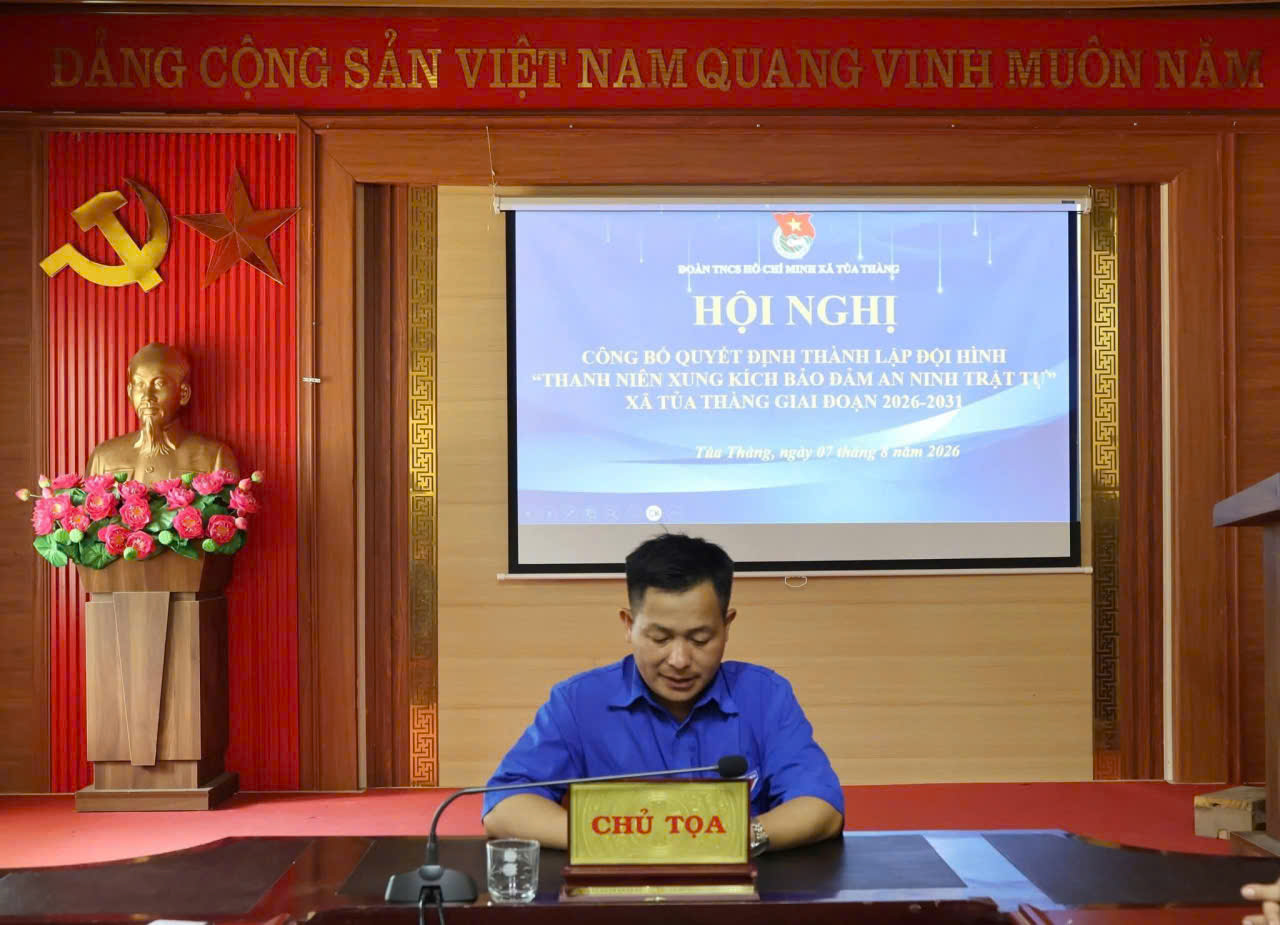 Ra mắt mô hình "thanh niên xung kích bản đảm an ninh trật tự" trên địa bàn xã Tủa Thàng giai đoạn năm 2026-2031