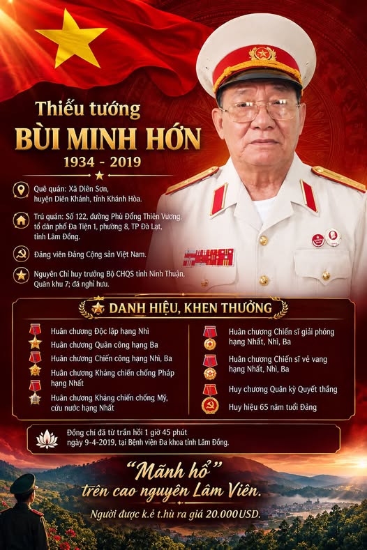 THIẾU TƯỚNG BÙI MINH HỚN - “Mãnh hổ” trên cao nguyên Lâm Viên.