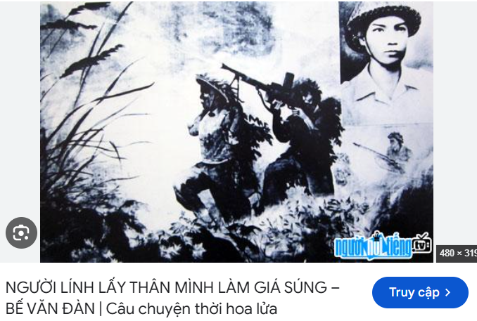 Người chiến sĩ lấy thân mình làm điểm tựa-Bế Văn Đàn
