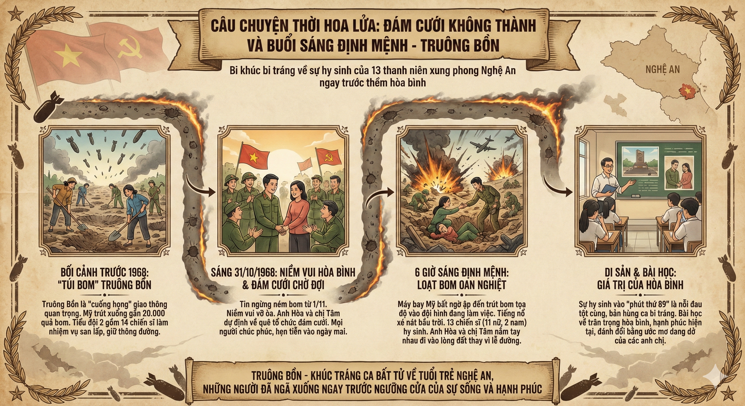 CÂU CHUYỆN THỜI HOA LỬA - 13 Liệt sĩ Thanh niên xung phong Truông Bồn