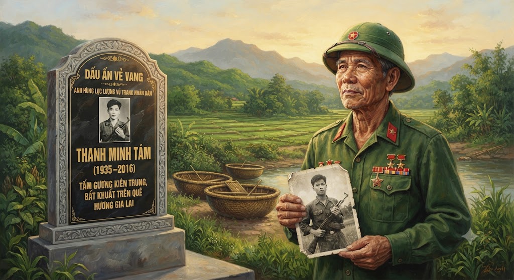 DẤU ẤN VẺ VANG: ANH HÙNG LỰC LƯỢNG VŨ TRANG NHÂN DÂN THANH MINH TÁM (1935–2016) – TẤM GƯƠNG KIÊN TRUNG, BẤT KHUẤT TRÊN QUÊ HƯƠNG GIA LAI