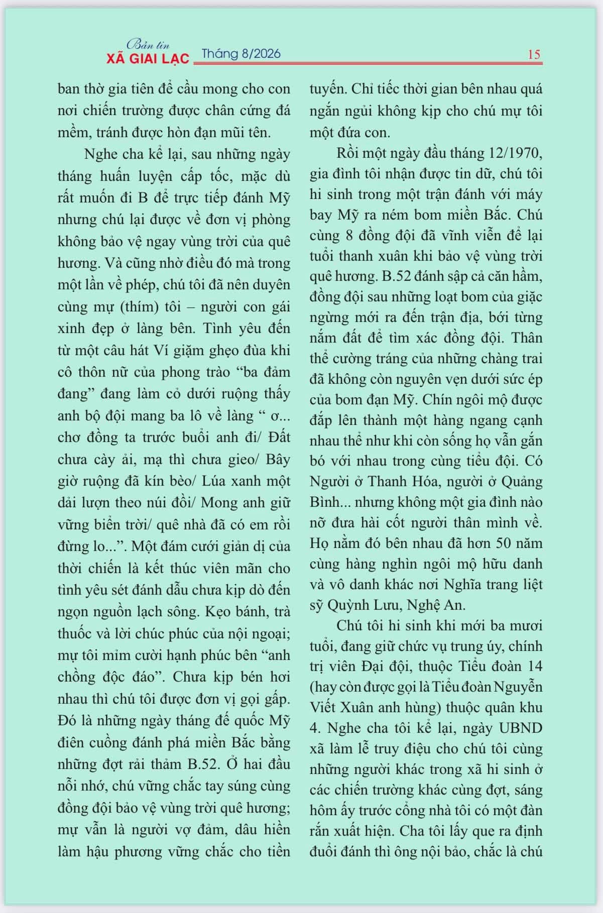 Bức giấy báo tử hoen màu thời gian