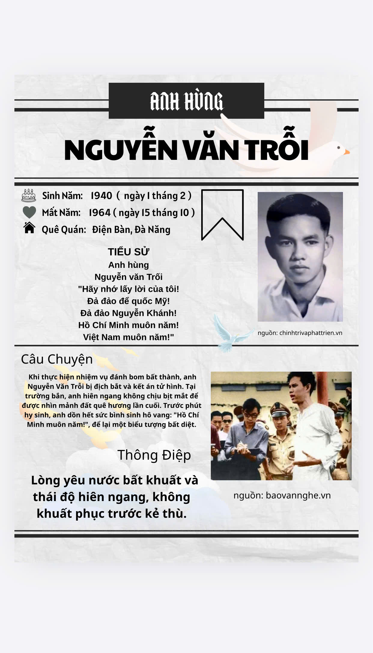 Nguyễn Văn Trỗi – Người anh hùng bất khuất của dân tộc Việt Nam