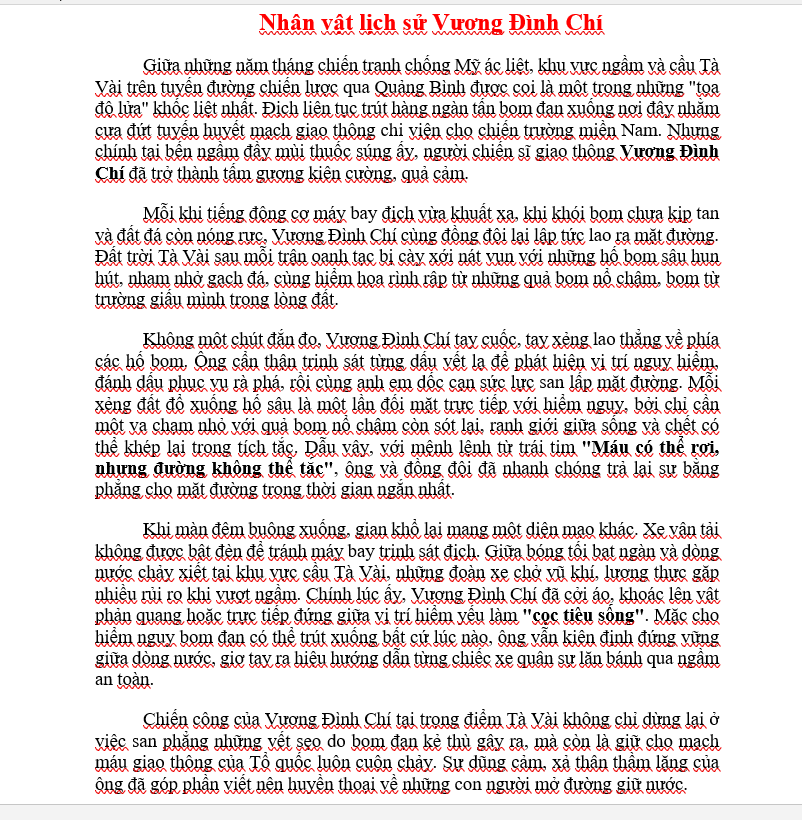Vương Đình Chí- Cựu TNXP