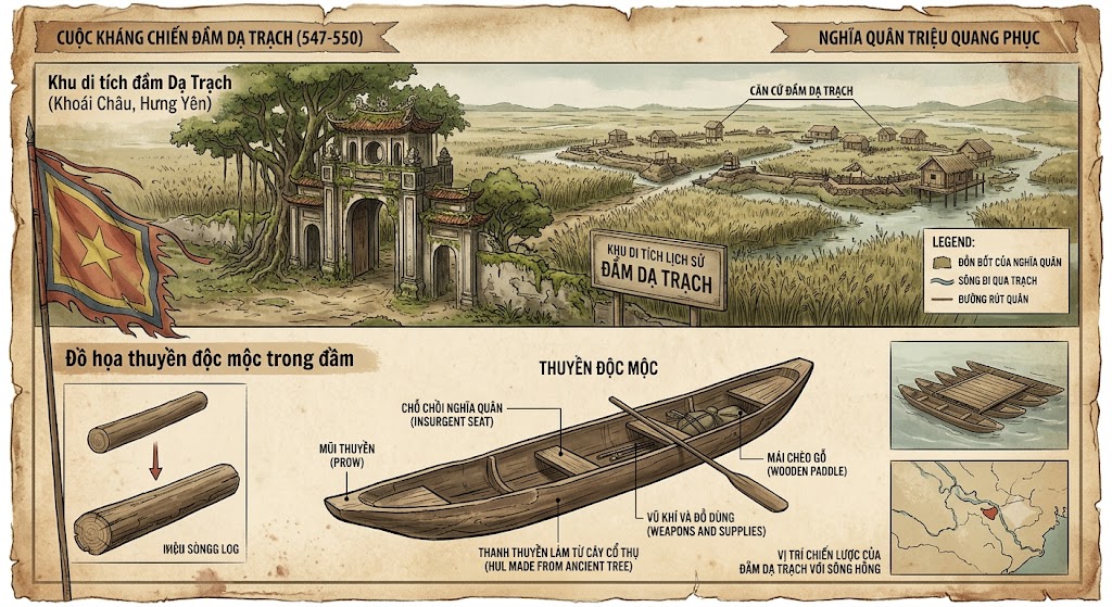 TRIỆU QUANG PHỤC VÀ ĐẦM DẠ TRẠCH: NGHỆ THUẬT ĐÁNH DU KÍCH TỪ NGÀN XƯA