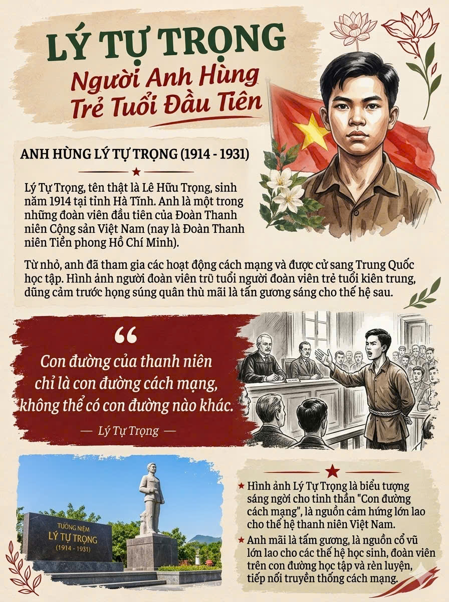LÝ TỰ TRỌNG – NGƯỜI ANH HÙNG TUỔI TRẺ, SỐNG HIÊN NGANG, CHẾT BẤT KHUẤT