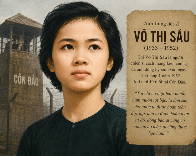 VÕ THỊ SÁU – NGƯỜI NỮ ANH HÙNG CỦA TUỔI MƯỜI SÁU
