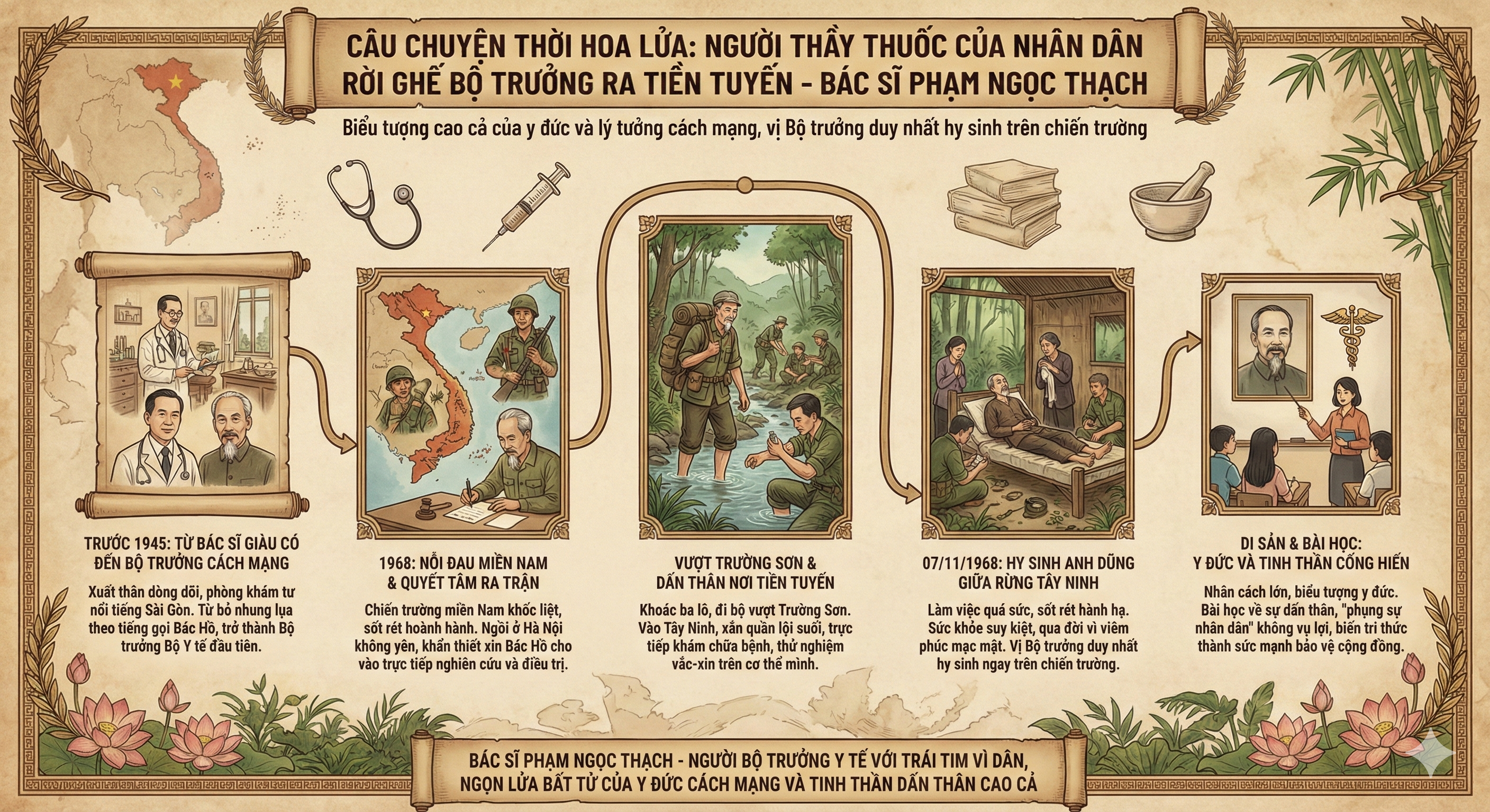 NGƯỜI THẦY THUỐC CỦA NHÂN DÂN RỜI GHẾ BỘ TRƯỞNG RA TIỀN TUYẾN