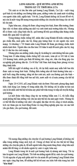 LONG KHÁNH – QUÊ HƯƠNG ANH HÙNG  TRONG KÝ ỨC THỜI HOA LỬA